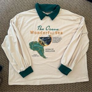 vintage collared sweatshirt